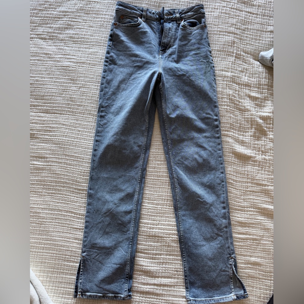 High rise straight jeans